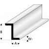 Modelářské nářadí Raboesch profil ASA Z 7x10x1000mm