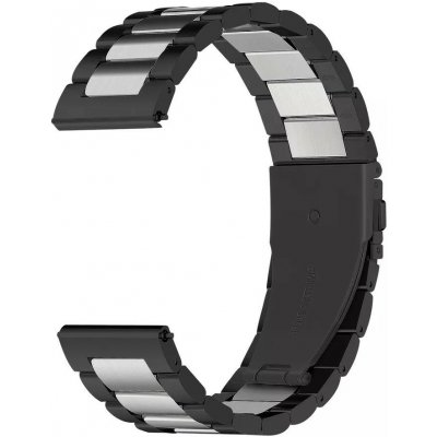 Drakero Kovový řemínek černo-stříbrný 22 mm 10135 – Zboží Živě