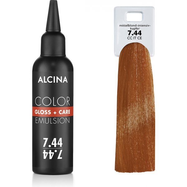 Barva na vlasy Alcina Tónovací emulze 7.44 Střední blond intenzivní měděná 100 ml