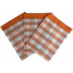 Sleep-well Utěrka Extra savá Tradiční káro oranžové 3 ks – Sleviste.cz