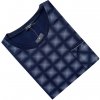 Pánské pyžamo C-lemon pánská bavlněná noční košile kr.rukáv tm.modrá