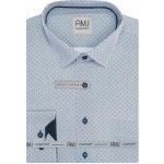 AMJ pánská bavlněná košile dlouhý rukáv regular fit VDBR1475 modro-bílá s kostkami – Hledejceny.cz