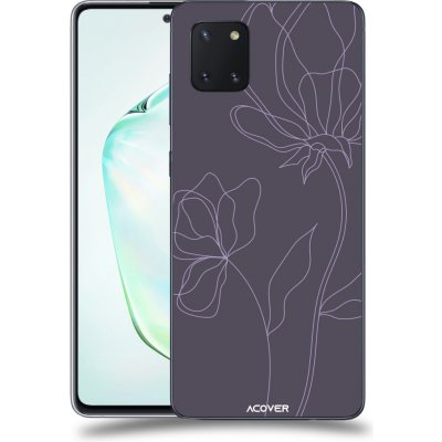 Pouzdro ACOVER Samsung Galaxy Note 10 Lite N770F s motivem Line Flower II – Zboží Mobilmania