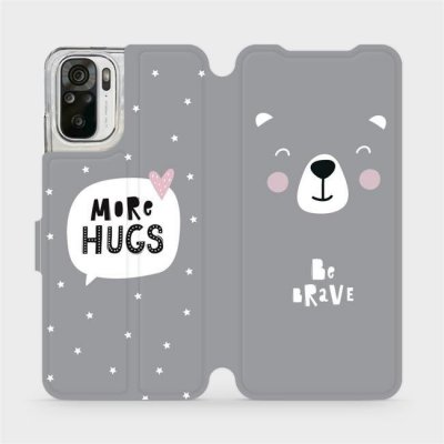 Pouzdro Mobiwear Flipové Xiaomi Redmi Note 10S - MH06P Be brave - more hugs
