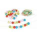 Small Foot Dřevěné barevné navlékací korálky písmenkové – Zboží Dáma