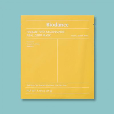 Biodance Radiant Vita Niacinamide Real Deep Mask Maska s niacinamidem 34 g 1 ks – Sleviste.cz