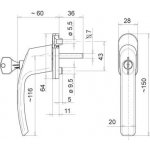 Roto Uzamykatelná okenní klika Victory 1106/ST Stříbrná – Zboží Mobilmania