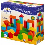 Detoa Kostky stavebnice dřevo 50 ks – Zboží Dáma
