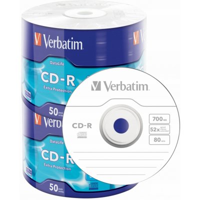 Verbatim CD-R 700MB 52x, cakebox, 100ks (43411) – Zboží Živě