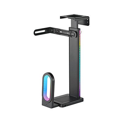 Ultradesk FLANK závěsný pod stůl černý kov 20 kg ULTRADESK držák PC pod stůl, RGB podsvícení – Zboží Živě