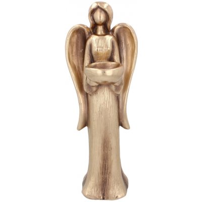 Pro-Tech shop Vánoční figurka zlatý anděl stojící 15,5x15x42,5cm 69424 – Hledejceny.cz