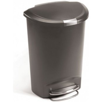 Simplehuman CW1357 Pedálový 50 l půlkulatý šedý plast