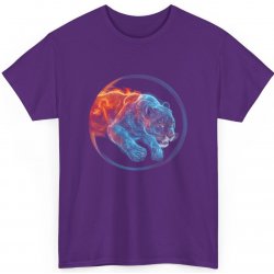 Fire Beast Unisex tričko s potiskem Purple