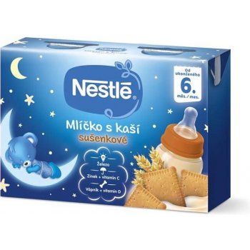 NESTLÉ Mlíčko s kaší sušenkové 2x200ml