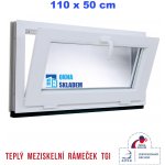 ERKADO Plastové okno 110x50 cm sklopné, Bílé / Antracit – Sleviste.cz