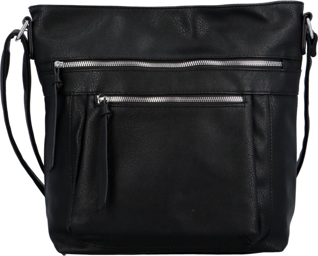 Příjemná dámská koženková crossbody taška Kety černa