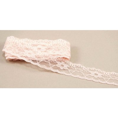 Silonová krajka - staro-růžová - šířka 2 cm – Zboží Dáma