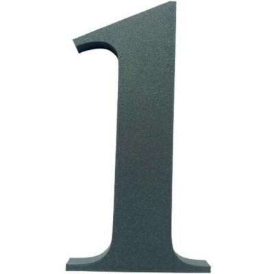 Domovní číslo popisné 1 na zateplenou fasádu barva antracit, výška 170 mm – HobbyKompas.cz