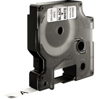 Dymo 40913 černý tisk/bílý podklad, 7m, 9mm – Hledejceny.cz