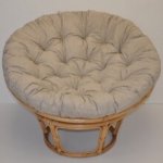 Axin trading Relaxační papasan ARTEMIS 110 cm ratan látka medová tmavě béžový melír