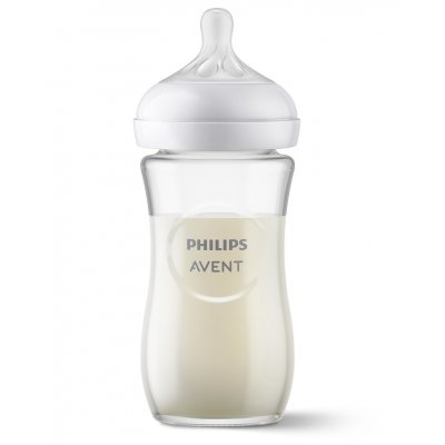 Philips Avent láhev Natural Response skleněná transparentní 240 ml – Zboží Dáma