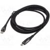 usb kabel Logilink CU0185 USB 2.0, USB C vidlice, z obou stran, 2m, černý