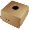 Jednorázové nádobí ECOFOL Hamburger box krabička EKO na hamburger 135x135x100 mm hnědý