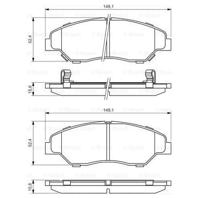 BOSCH Sada brzdových destiček, kotoučová brzda 0 986 424 696