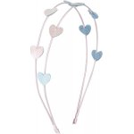 MIMI & LULA Čelenka do vlasů Alice Double Hearts, růžová barva – Zboží Dáma