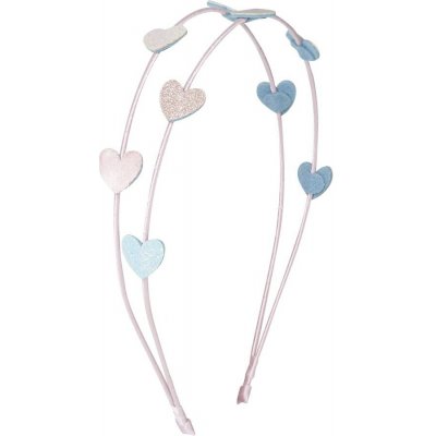 MIMI & LULA Čelenka do vlasů Alice Double Hearts, růžová barva – Zboží Dáma