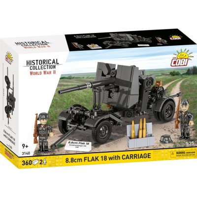 COBI 3140 World War II Německé protiletadlové dělo 8.8 cm Flak 18 s lafetou 1:35 – Hledejceny.cz