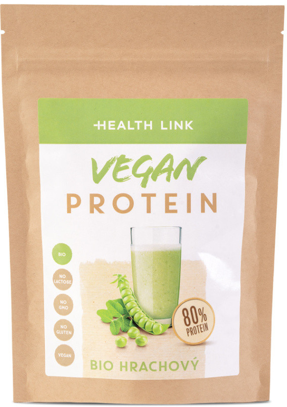 HEALTH LINK Hrachový protein 80 % vegan BIO 300 g
