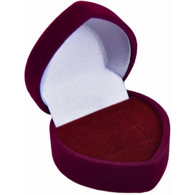 JK Box Bordó dárková krabička na náušnice Srdce F-75/NA/A10 – Zboží Dáma