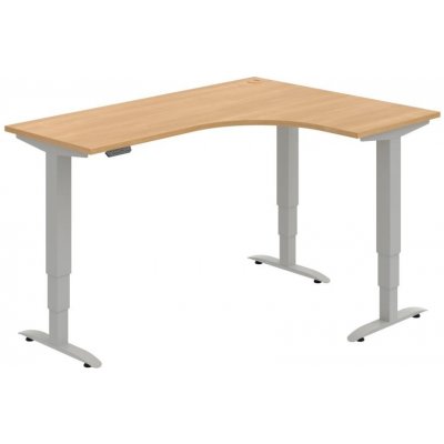 HOBIS OFFICE PRO trigon elektr.stavitelný stůl paměť.ovlad. - MST 3M 60 L, dub – Zboží Mobilmania