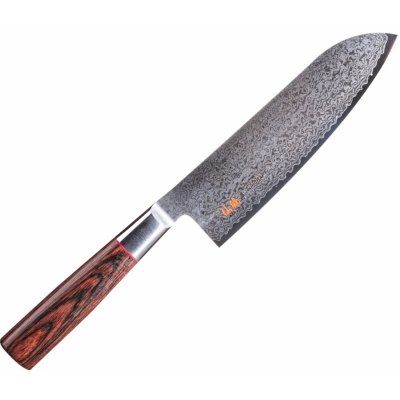 Suncraft Santoku japonský damaškový kuchařský nůž Pakkawood 16,5 cm – Zbozi.Blesk.cz