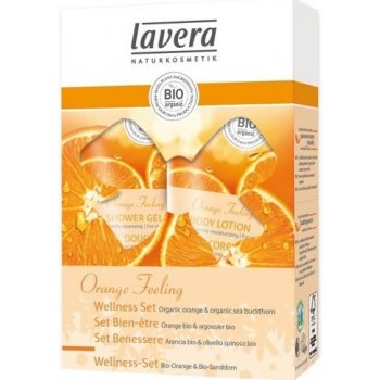 Lavera BIO Pomeranč BIO Rakytník sprchový krém 150 ml + tělové mléko Body Spa 150 ml dárková sada