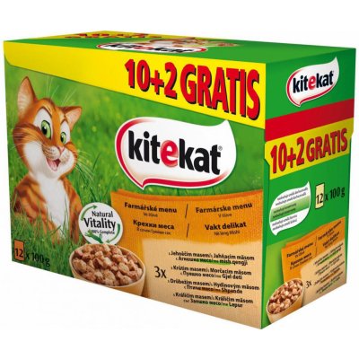 Kitekat Farmářské menu 12 x 100 g – Zboží Mobilmania