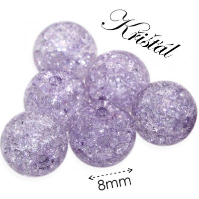 KŘIŠŤÁL praskaný, fialový, 8mm – Sleviste.cz