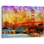 Obraz - Golden Gate, San Francisco, Kalifornie, jednodílný 70x50 cm – Hledejceny.cz