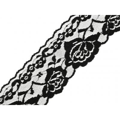 Prima-obchod Silonová krajka šíře 70 mm, barva 3 černá – Zboží Dáma