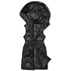 Vypasovaná vesta s kapucí B8172-1 černá