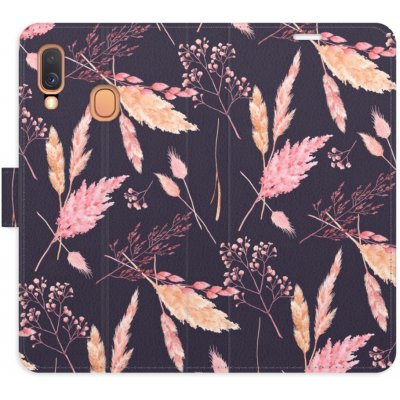 Pouzdro iSaprio Flip s kapsičkami na karty - Ornamental Flowers 02 Samsung Galaxy A40 – Zbozi.Blesk.cz