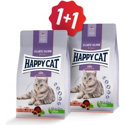 Happy Cat NEW Senior Atlantik Lachs Losos 1,3 kg