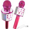 Karaoke Izoxis Multifunkční Karaoke Mikrofon s Reproduktorem Růžový Bluetooth 4.0