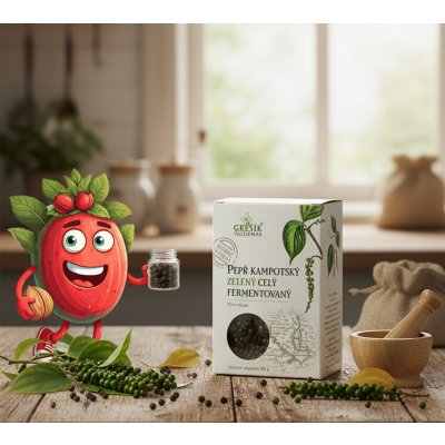 Grešík Pepř kampotský zelený celý fermentovaný 20 g – Zbozi.Blesk.cz
