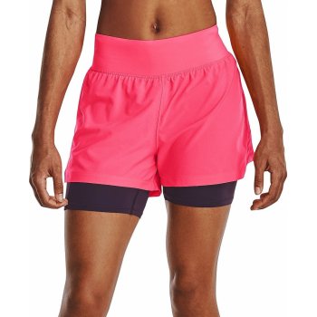 Under Armour kraťasy UA RUN STAMINA 2IN1 SHORT růžová