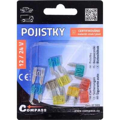 Compass Pojistky nožové MINI 10 ks – Zboží Dáma
