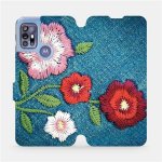 Pouzdro Mobiwear Flipové Motorola Moto G30 - MD05P Džínové květy – Hledejceny.cz