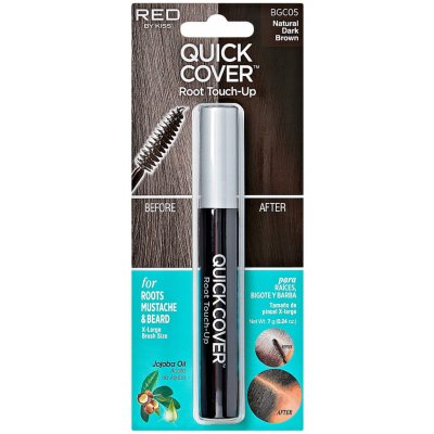 Kiss Quick Cover Root Touch-Up Natural Řasenka na krytí šedin a odrostů Dark Brown 7 g – Hledejceny.cz