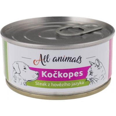 All Animals KOČKOPES steak z hovězího jazyka 100 g – Zboží Mobilmania